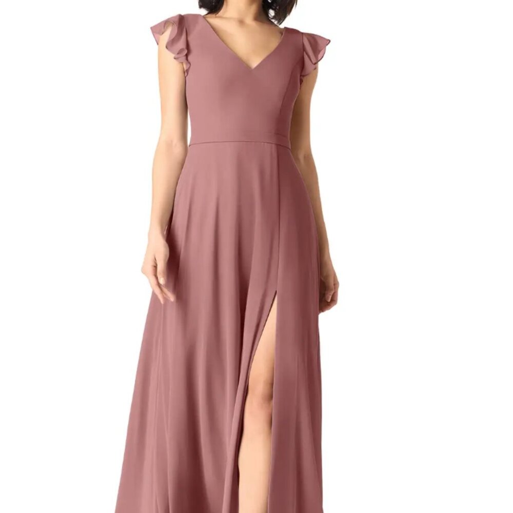 Azazie Claudine dress, Desert Rose, Size 16